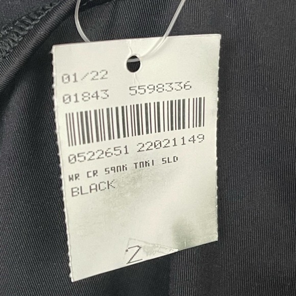 Lands' End Square Neck Underwire Tankini Swimsuit Top in Black Size 2 NWT - Picture 9 of 9